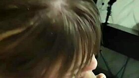 blonde milf sneaks blowjob on huge cock while home alone creampie finish