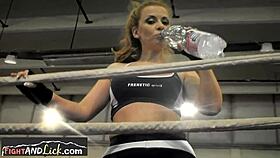 European Lesbian Babes Clash in Passionate Wrestling Fury