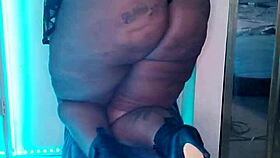 arrogant ebony bbw goddess dominates in heels and fetish play
