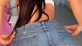 Sensual Brazilian pornstar Emanuelly Raquel teases with hot JOI and ass worship flashing big tits