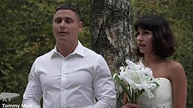 she's squeezing in one last wild mmf threesome with two monster cocks before her wedding day hits