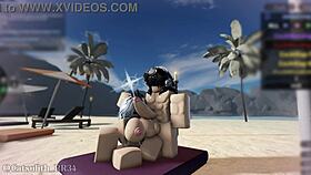 indoor pool wasn't enough so we fuck hard on the beach