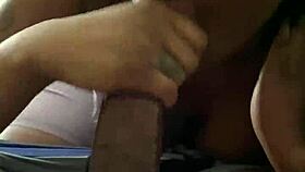 Ebony slut slurps big black cock sloppy deep and messy.