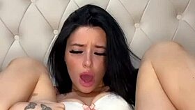 american student teases solo squirting toy orgasm on cam