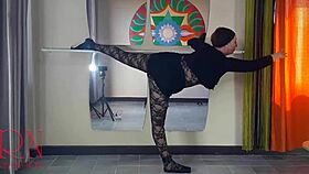 regina noir spanks bad ballerina's ass scolds fucks mouth and pussy in studio