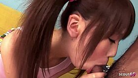 i deflower petite japanese girl's tight hairy pussy with creampie uncensored