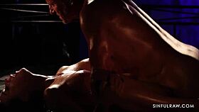 raw milf oiled pussy lips licked in passionate rough massage