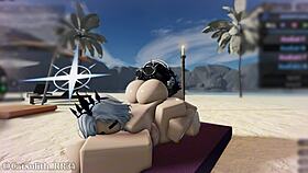 indoor pool wasn't enough so we fuck hard on the beach