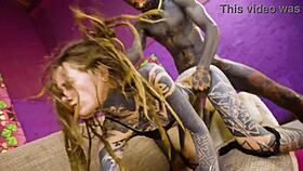 uhh my skinny girl's ass is stretching so wide from this monster cock play