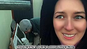 blogger babe screams fucking homeless monster cock for likes!