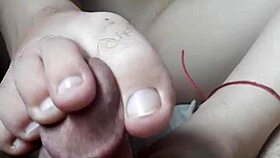 wanna see my feet stroke cock while i finger pussy