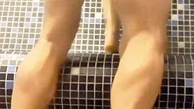 public sauna blowjob quickie almost caught