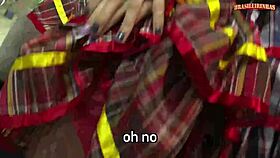 two brazilian milfs lick shaved pussies and big tits