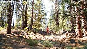 Simscristian05 naked hike up sheer hill outdoors