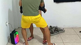 i pound hot latina's tight pussy at the gym