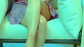 gorgeous brunette teen reveals pinkest tightest shaved pussy in baby doll
