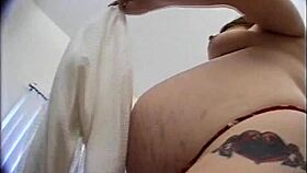 barefoot pregnant redhead rides cock in doggystyle and cowgirl.