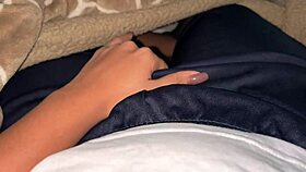 Brunette Student Fingers Juicy Pussy Before School