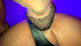 Amateur black guy bareback assfucks big ass slut creampie to mouth