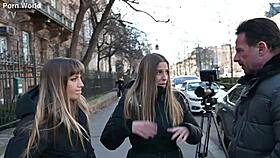 hey eveline and silvia dellai you sluts take that double penetration gangbang pounding deep