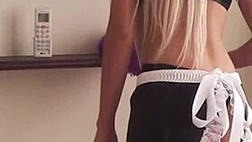 candie cross drops knees polishes cocks like perfect maid