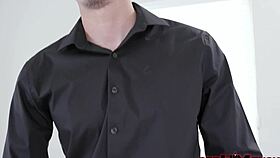 harper red worships brett maker's oiled cock and ass