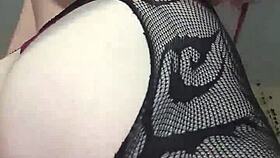 Chubby Curvy Slut Strips See-Through Bra Teasing Huge Tits Squirting Vibrator Cum