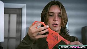 caught sniffing milf panties leads to deepthroat