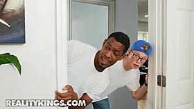 dixie lynn calms her tantrum by slurping two cocks deep in her mouth before wild anal riding on reality kings