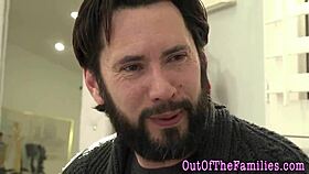 Teen swallows hot jizz after hardcore blowjob