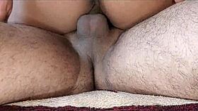 closeup of her pussy bouncing wildly on that thick cock during outdoor ride