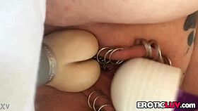 Horny Babe Slams Toys In Pierced Pussy!
