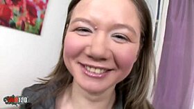 hot russian brunette pussy rammed dildo big cock!