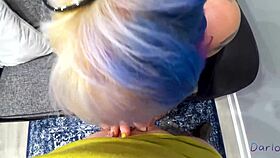 daniel kneels as livie blainn's devoted cum worshipper in intense session