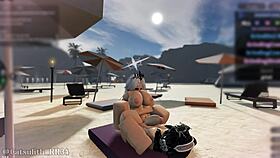 indoor pool wasn't enough so we fuck hard on the beach