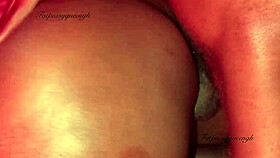 spreading milf pussy wide aggressive hardcore doggy