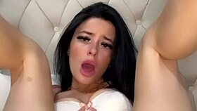 american student teases solo squirting toy orgasm on cam