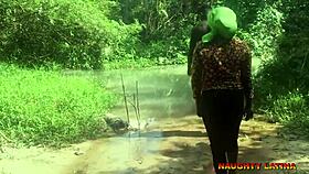 Ebon african wife sneaks hardcore creampie fuck with pastor at water baptism ceremony