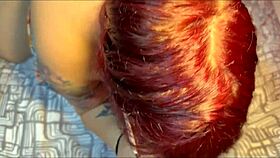 redhead flaunts huge tits seduces guy 😈🍒