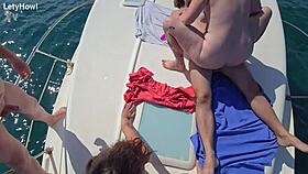 Intense Four-Way Group Orgy on Rough Sea Boat