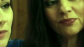 Curvy Brunette Milfs Mindi and Mia Kiss Lick Wet Pussies in Lingerie