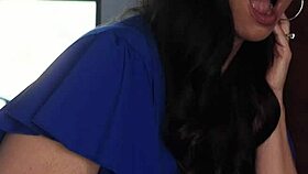 Curvy Brunette Milfs Mindi and Mia Kiss Lick Wet Pussies in Lingerie