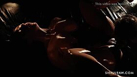 raw milf oiled pussy lips licked in passionate rough massage