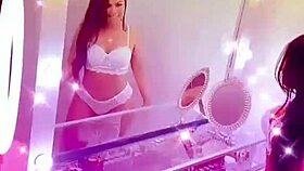 queen bee brunette with tanned skin and beautiful soft hair records steamy lingerie videos in private