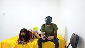 i pound my curvy latina neighbor's huge ass in kinky domination roleplay lingerie