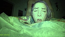 Goth Girl's Pretty Pussy Takes Late Night Rough Pounding