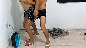 i pound hot latina's tight pussy at the gym