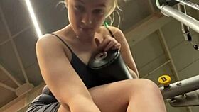 cute teen workout turns into gym fucking and orgasm