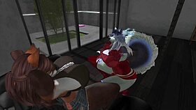 sapphire's long day ends with big ass tits and shemale cock fun