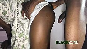 cute small booty ebony babe bedroom casting filled close up cum